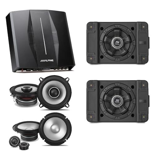 Alpine PXE-C80-88 OPTIM8 8-Channel Hi-Res DSP Amplifier w/ (2) SS-SB10 Subwoofer, S2-S65C 6.5