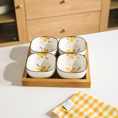 Image of YANCI 200ML Ceramic Dipping Bowls - Set of 12 | Microwave & Dishwasher Safe | Mini Bowls for Soy Sauce, Chutney, Ketchup, Jam & Spices | Elegant Tableware for Sushi & Snacks
