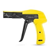 RV RHODES 42712 Zip Tie Gun/Cable Tie Install Tool, Adjustable Tension with Built-In Cutter, for Nylon Ties up to 1/4”- Yellow