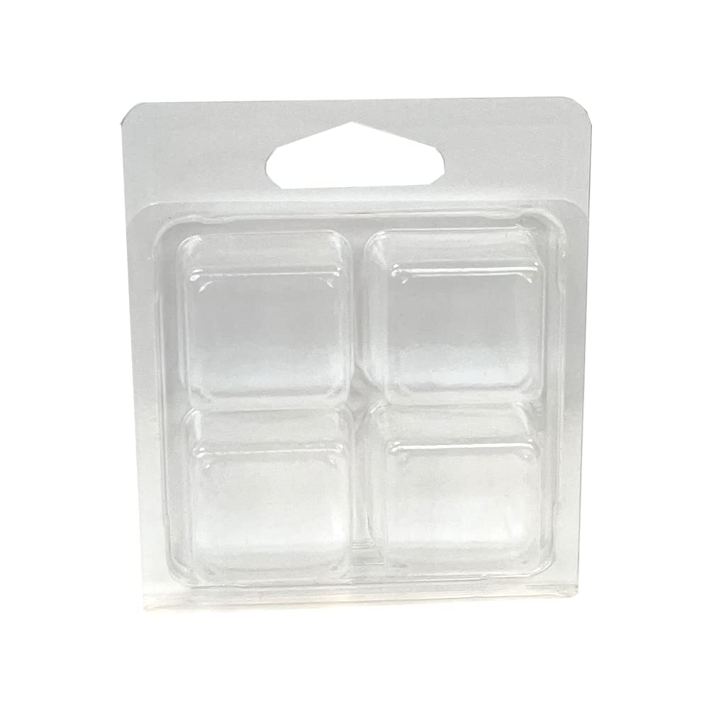 Livemoor Clear Wax Melt Clamshells/Packaging - Packs Of 10 (4 Cell Square Clamshell (Lm-004))