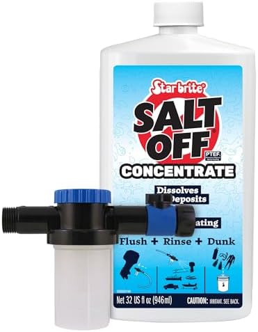 STAR BRITE Salt Off Kit – Applicator & 32 OZ Concentrate for Marine Engine Flush & Salt Removal on Boats, Trailers, Fishing Gear, Dive Equipment, and More