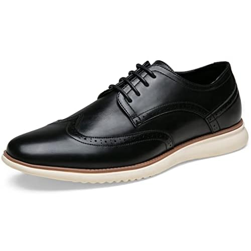 Jousen Men's Dress Shoes Brogue Formal Lace Up Oxfords Shoes