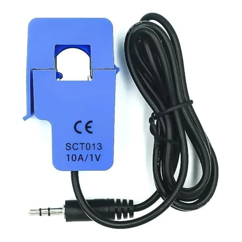 SCT-013 Split Core Current Transformer, Non-invasive AC Current Sensor, 100A Input, Model SCT-013-000, Linear Voltage Output for Industrial Monitoring (10A 1V)