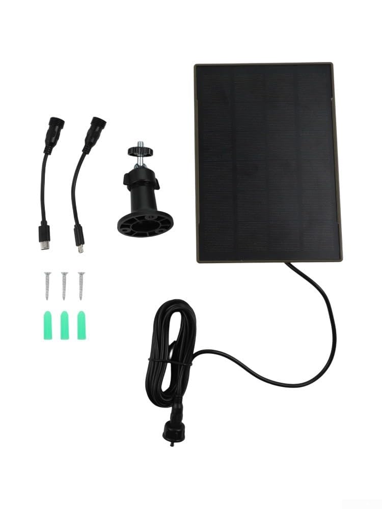 Eawfgtuw Trail Camera Solare 12V/1A 6V/2A Batteria 6000mAh Lithium Ricaricabile IP66 Accessori Caccia Macchina Fotografica