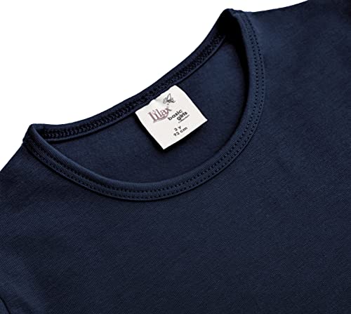 Image of Lilax Girls Short Puff Sleeve Cotton T-Shirt, Toddler & Little Girls Top | 95% Cotton Puff Sleeve Tee; Crewneck, Short Sleeve; Toddler & Girls Sizes 2T-12; for School, Play & Everyday; Machine Wash