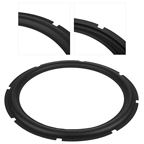 Zerone Speaker Rubber Surround Edge, 12Inch Perforated Rubber Edge Rings Replacement Parts For Speaker Repair Or Diy (Black) #TOP5