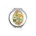 Graffiti Street Culture Temple Cake Egg Hand Compact Mirror Round Portable Pocket Glass