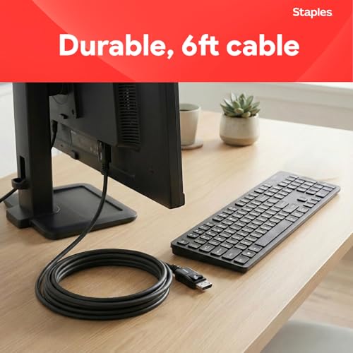Câble audio/vidéo HDMI vers HDMI Staples TECH noir mâle-mâle - 2