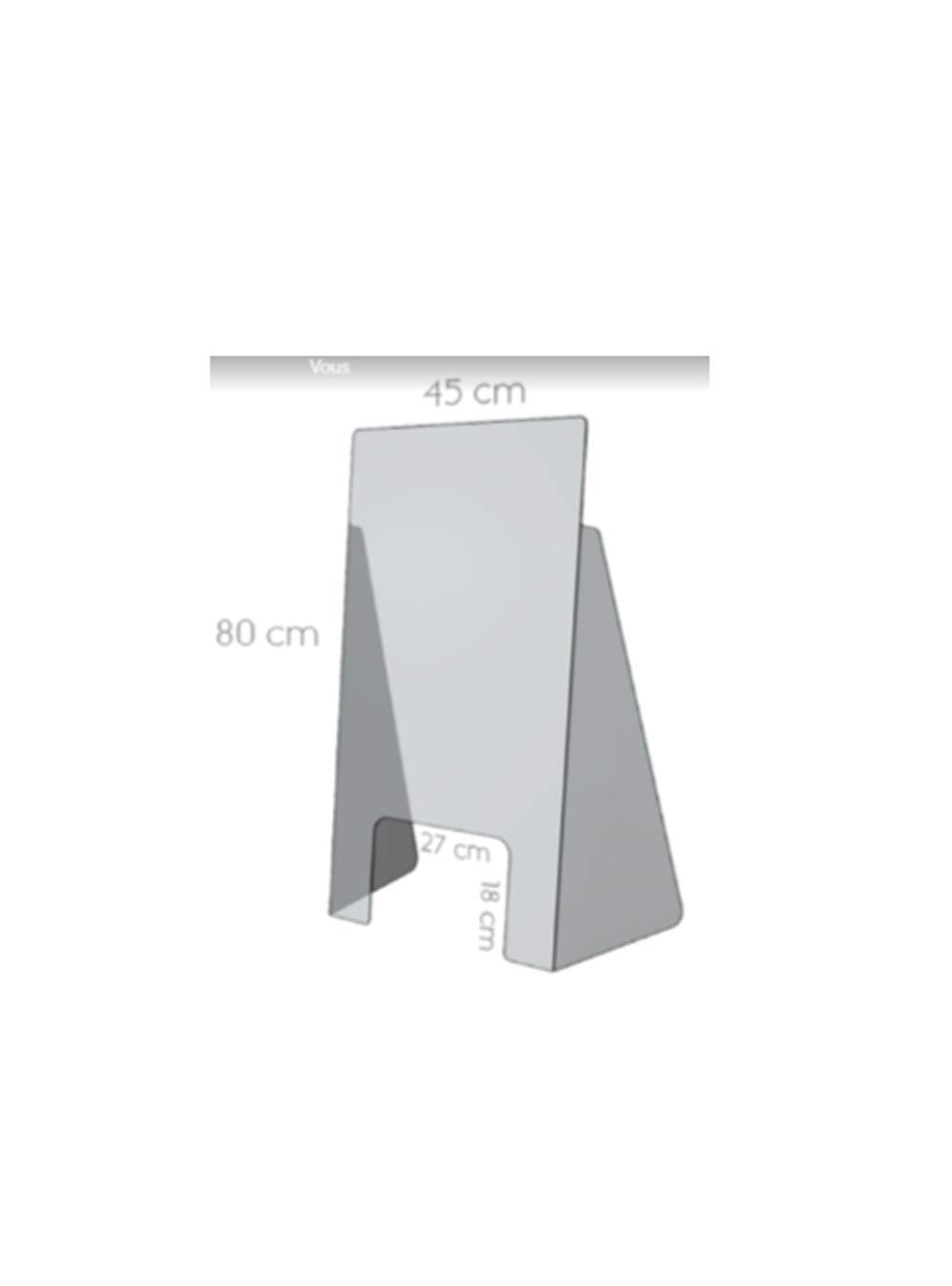 Solfarma – Pantalla de protección de plexiglás – Remete contra las proyecciones, gotas y postillones vectores de Virus y Bacterias – Ideal para conciliar gestos Barreras y recepción del público
