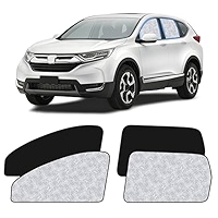 ZATOOTO Car Window Shades For Honda Civic 2017-2024, Side Window Sun Shade With Double Layer Reversible, Black For Blackout Privacy Silver For UV Blocking For Camping Sleeping Travel, Side Window Sunshades