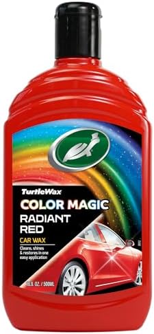 Turtle Wax Color Magic, Colour Restoring Car Polish, Red, Minor Car Scratch Remover, Enhances Car Paint Colour, Providing Showroom Shine and Car Wax Protection, 500ml, Pack of 1