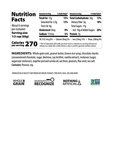 Erin Baker's, Homestyle Granola Peanut Butter Chocolate, Vegan, Ancient Grains, Non-Gmo Granola, 12 Oz Bag #TOP2