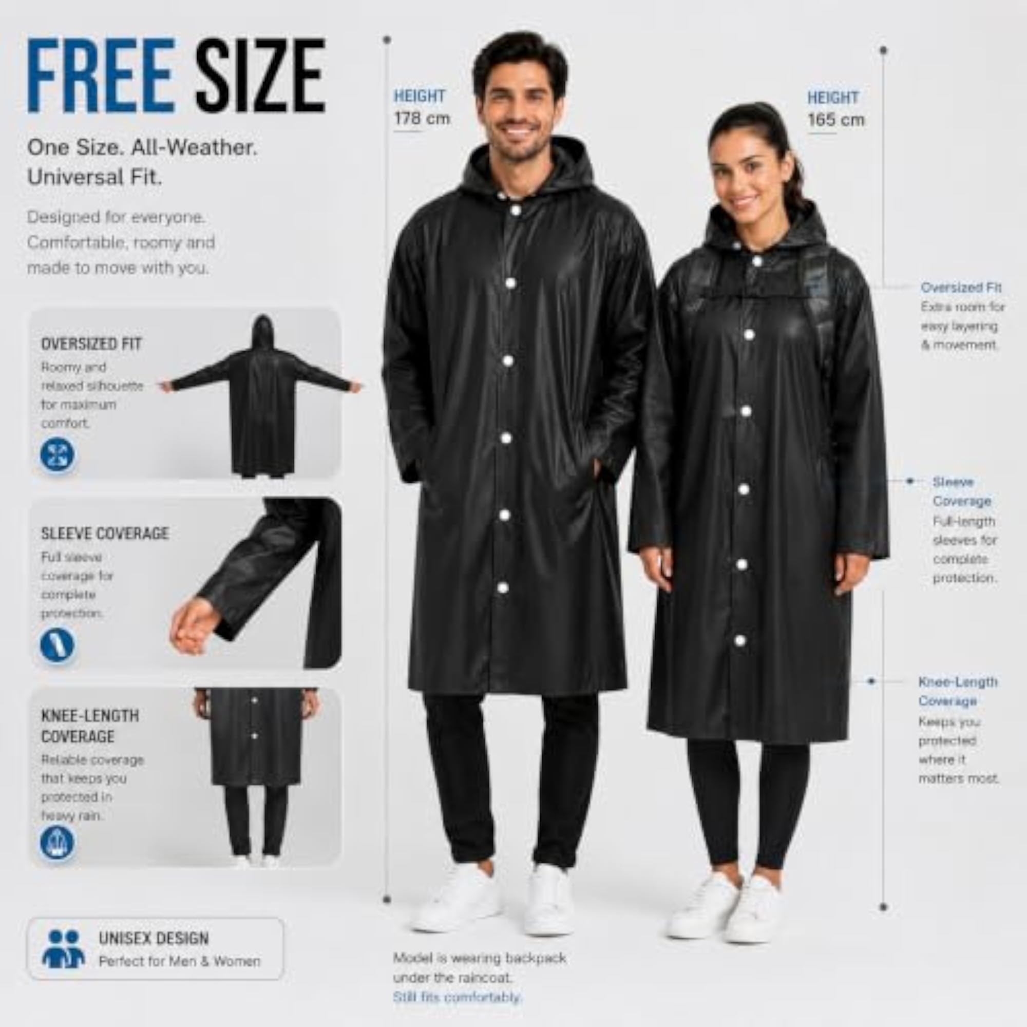 Burdy Waterproof EVA Rain Suit with Hood