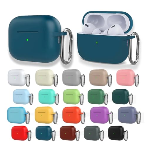 Capinha para AirPods Pro 2, com Gancho AntiPerda, Proteção Interna Aveludada, Slim (PRETO)