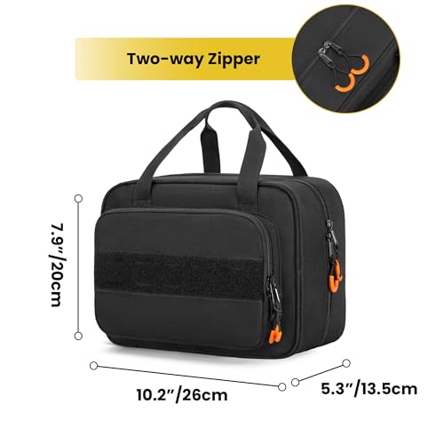 Image of Rexmica Carrying Bag Compatible with Fluke Digital Multimeter /325 Clamp Multimeter, Electric Tester Tool Storage Bag with Multiple Pockets for Electrician (Bag Only)