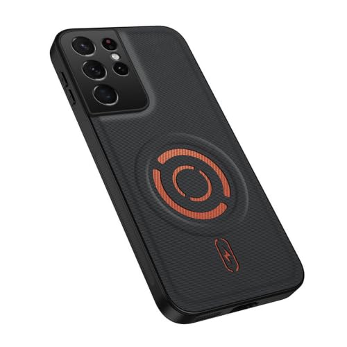 MTRIEBA Magnetic Phone Case for Samsung Galaxy S21 Ultra, Black