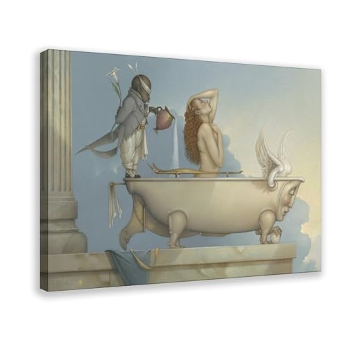 Toile Michael Parkes Running The Bath : sublimer la décoration murale du salon