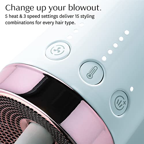 T3 Airebrush Duo Interchangeable Hot Air Blow Dry Brush With Two Attachments – Includes 15 Heat And Speed Combinations, T3 Ionflow Technology, Volume Booster Switch, Lock-In Cool Shot #TOP7
