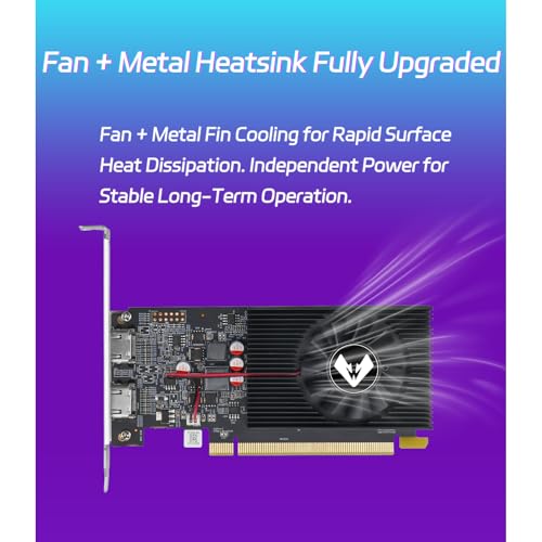 Image of MOUGOL AMD Radeon R7 350 4GB Low Profile Graphics Card, Dual HDMI Ports, 4GB GDDR3 128-Bit, SFF Half-Height Video Card for Slim Desktop PC, Support Windows 10 /8.1 /7 (Not Compatible with Win11) GPU