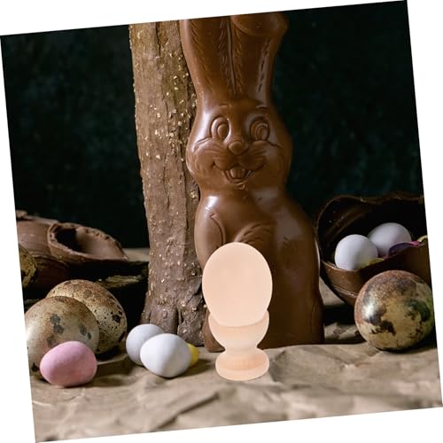 OHPHCALL 6stücke Teiliges Set Aus Holz Eierbecher Für Ostern Kreative Eierhalter Für Unbemalt Für Bastelprojekte Und Festliche Anlässe – Bild 6