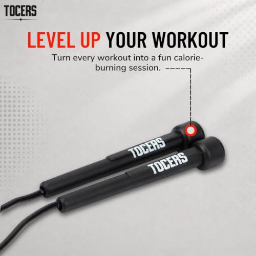 Image of Skipping Rope for Men, Women & Kids, Adjustable Jump Rope with Ball Bearings, Tangel-Free Speed Jump Rope & Anti-Slip Foam Handles for Gym, Exercise, Weight Loss, Fitness Workout & Endurance Training