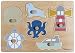 Puzzle ad incastro della Kindsgut in legno, puzzle per bambini piccoli, giocattoli di alta qualità in un design semplice e colori tenui per giochi divertenti, bei regali, oceano