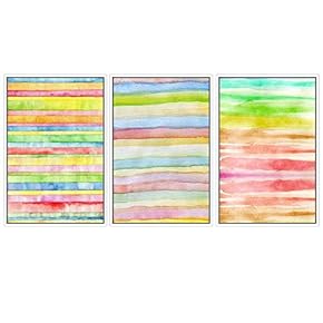 signwin 3 Piece Framed Canvas Wall Art Color...