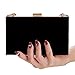 LAKSMI Clear Acrylic Clutch Bag for Women Small Clear Crossbody Fashion Purse Shoulder Handbag with Removable Chain Strap, Black