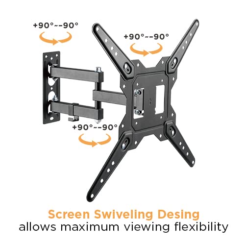 Mount Plus Pa68_443 Swivel Tilt Wall Mount Bracket For 23 To 55"" Lcd Led Tv Monitor (Vesa 400X400, 400X300, 400X200, 300X300, 200X200) #TOP1