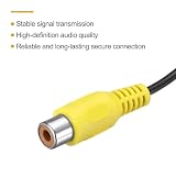 QUARKZMAN 0,7FT RCA do pustego drutu kabel głośnikowy 22AWG zamiennik żółtej wtyczki RCA do otwartego końca pigtail kabel audio adapter do wzmacniacza głośników domowych opakowanie 2 szt