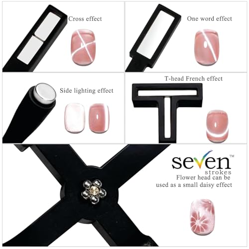 Image of Nail Art Magnet | 5 in 1 Magnet for Cat Eye Gel Nail Polish | Multifunctional Magnetic Nail Tool | Nail Design Tools, Nail Art Accessories DIY Home Salon