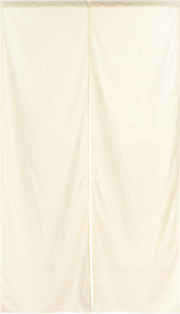 Noren Kobo Cotton Sateen Noren Doorway Curtain White Off-White 33.5x59in