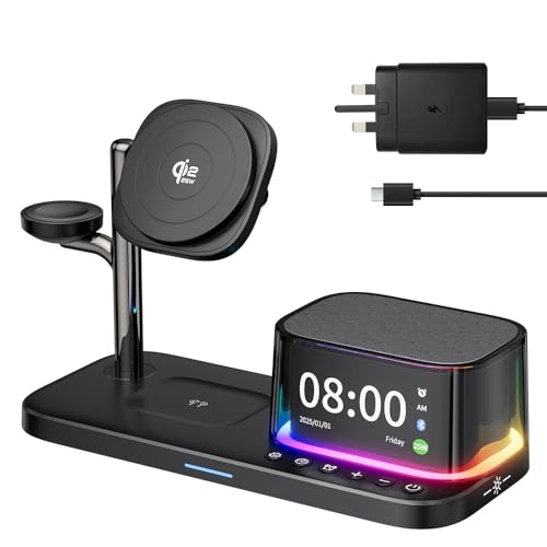 Station de charge Qi2.2 pour iPhone 17 : réveil et veilleuse pour votre table de nuit