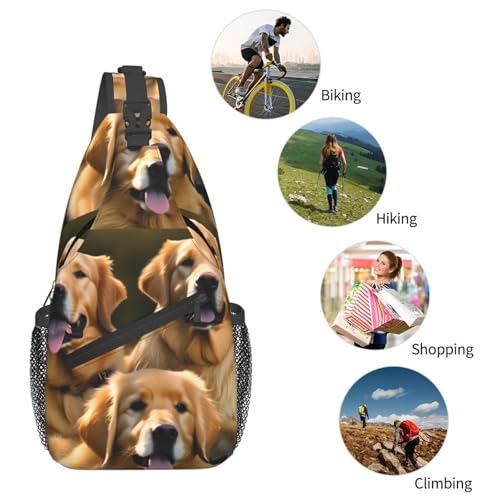 Mochila cruzada con estampado Golden Retrievers miniatura 6