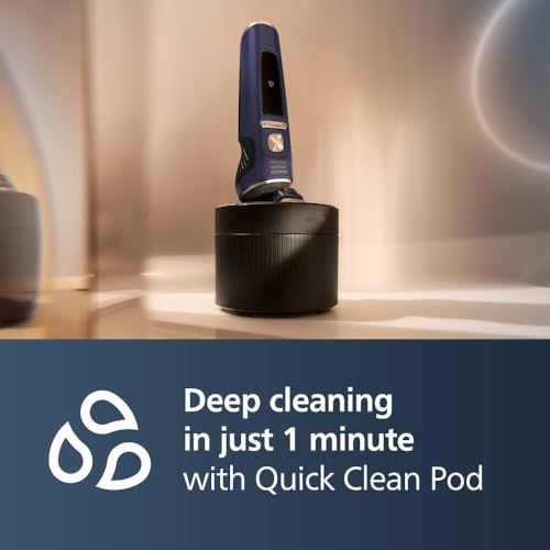 Norelco Male Philips S9000 Prestige Rechargeable Wet & Dry Shaver Space Grade Edition, Sp9886/89, Blue