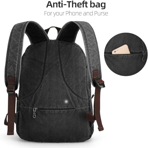 Canvas Backpack Lightweight Travel Daypack For Students and Adults Rucksack Laptop Backpack One_Size2