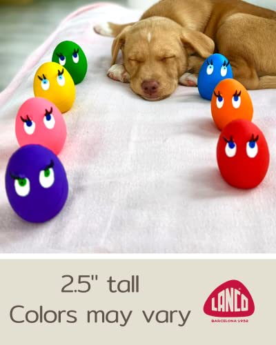 Chihuahua Squeaky Dog Balls - Extra Small (2.5") - Small Dogs - Bouncy - Natural Rubber - Complies With Same Safety Standards As Baby Toys - Colors Vary #TOP6