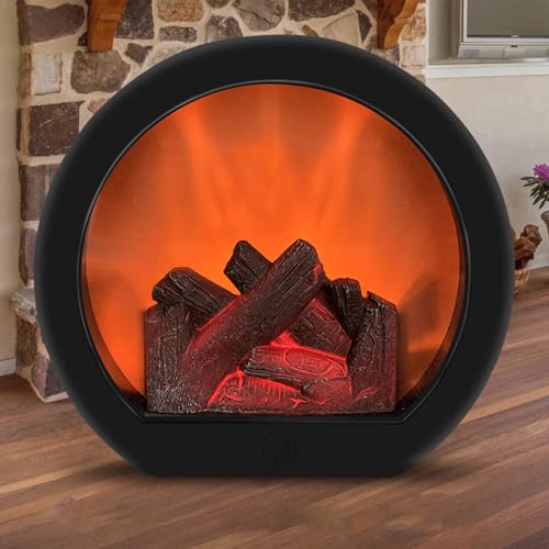 Linterna de chimenea interior con efecto fuego real para decoración mini 7