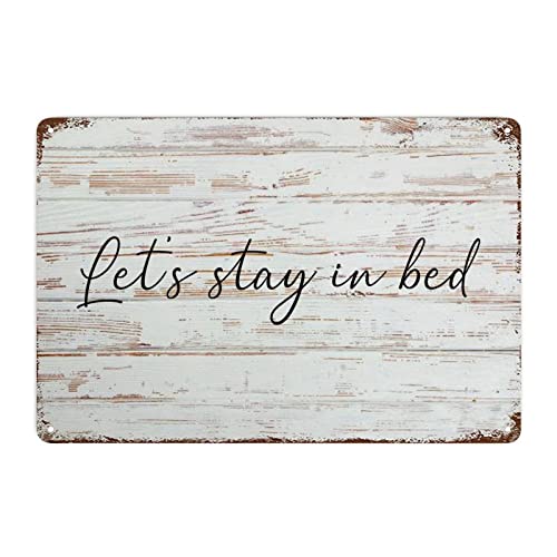�����̈�߃��^���T�C�� �uLet's Stay in Bed �ؖ� �|�W�e�B�u���C�t �A���e�B�[�N�� �X�^�C���b�V�� �u���L�Ŕ� �z�[���L���r�� ���փh�A�p ���O���� 8x12�C���`