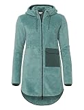 VAUDE Damen Women's Manukau Fleece Parka Jacke, dusty moss, 42 EU