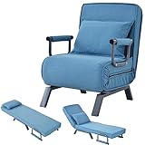 【Upgrade Klapp-Schlafsofa-Stuhl】 Faltbares Design mit vielseitiger 3-in-1-Leistung. Je nach Ihren unterschiedlichen Bedürfnissen lässt es sich leicht in ein Polstersofa, eine entspannte Lounge oder ein bequemes Bett verwandeln. Der Leinenbezug ist atmungsaktiv und abnehmbar, um ihn leicht sauber zu halten.