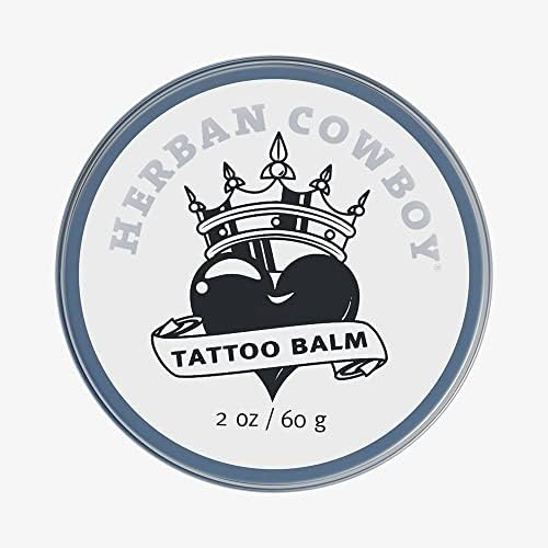Herban Cowboy Tattoo Balm for Optimal Tattoo Care and Lifespan, Enhanced with Natural Ingredients, Non-Greasy, Non-Gritty (2oz)