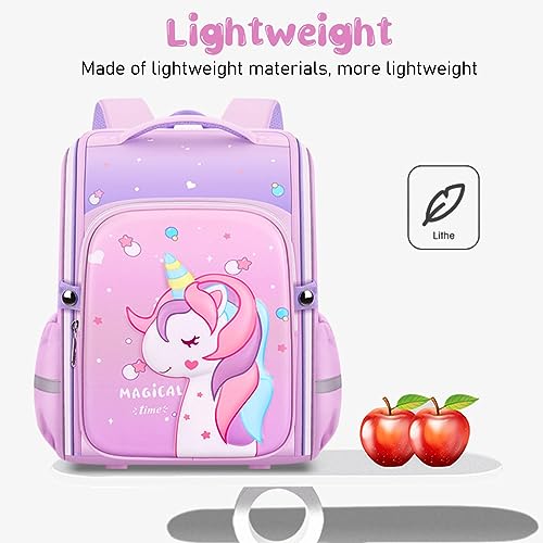 PALAY® Unicorn Backpack for Kids Girls Stylish Durable Water-Resistant Backpack Shoulder School Bags for Girls Kids Birthday & Rakhi Gift - Purple, Pink(4-7 year old), S, Cute
