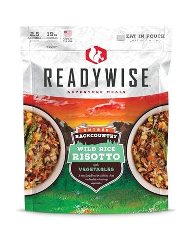 Image of ReadyWise Backcountry Wild Rice Risotto (Single Pouch) Freeze-Dried Backpacking & Camping Food, Vegan, Gluten Free