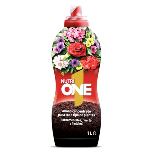 Nutri 1 One Abono líquido concentrado para todo tipo de Plantas y Flores, Fertilizante Premium con ingredientes naturales y resultados visibles en 7 días,