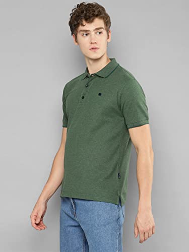 Image of Allen Cooper Solid Pure Cotton Polo Tshirts for Men