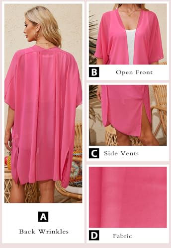 Image of Jayscreate Women's Breezy Summer Boho Kimonos Sheer Beach Cardigan Cover Up