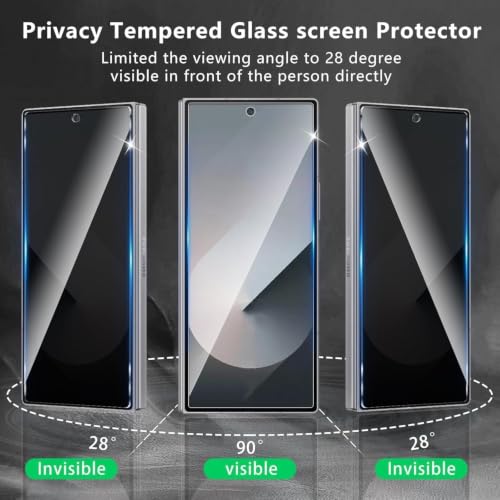 Image of Premium Privacy Tempered Glass Screen Protector for Samsung Galaxy Z Fold 8 Ultra (8 Inch, Pack of 1) Edge to Edge Coverage Anti-Spy Anti-Peeping 9H Hardness Screen Guard with Installation Kit