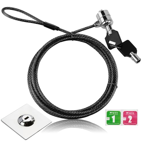 Cable de seguridad antirrobo para ordenador portátil de acero macizo con revestimiento suave