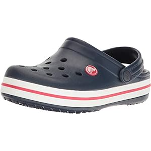 Crocs Kids’ Crocband Clog , Navy/Red, 7 Toddler